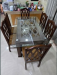 Urgent Sell Of 6 Seater Glass Top Dining Table